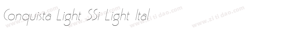 Conquista Light SSi Light Italic字体转换